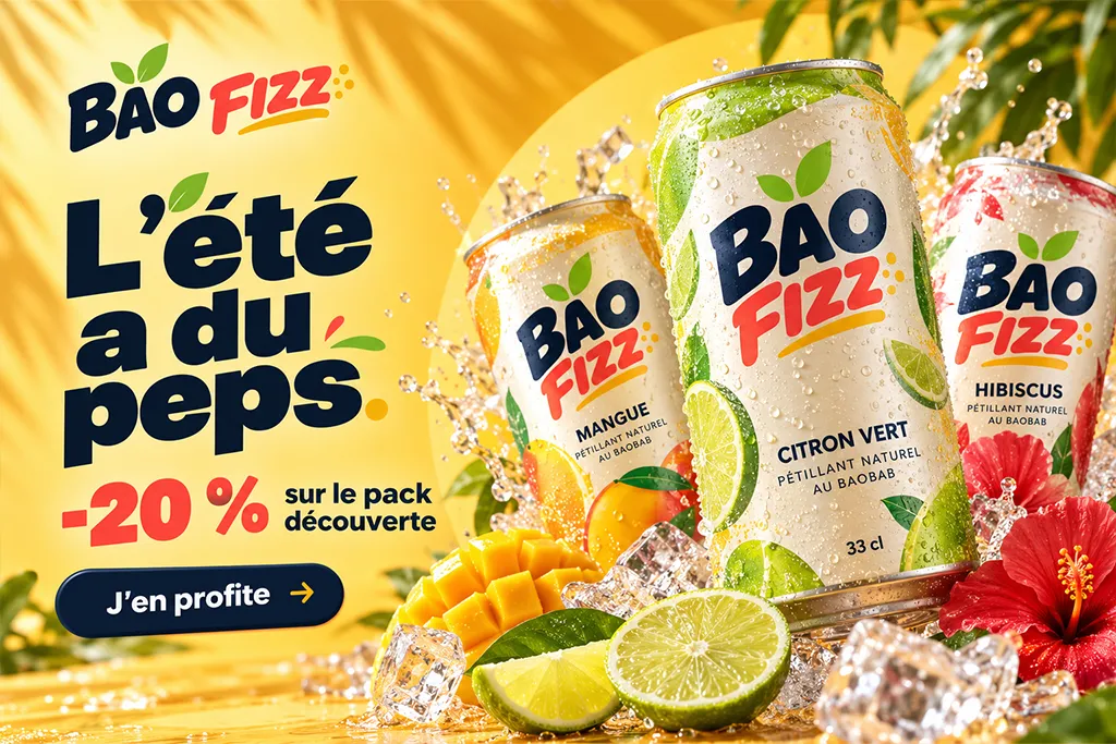 Campagne publicitaire pour la boisson Bao Fizz, projet concept de Gas'in Sary