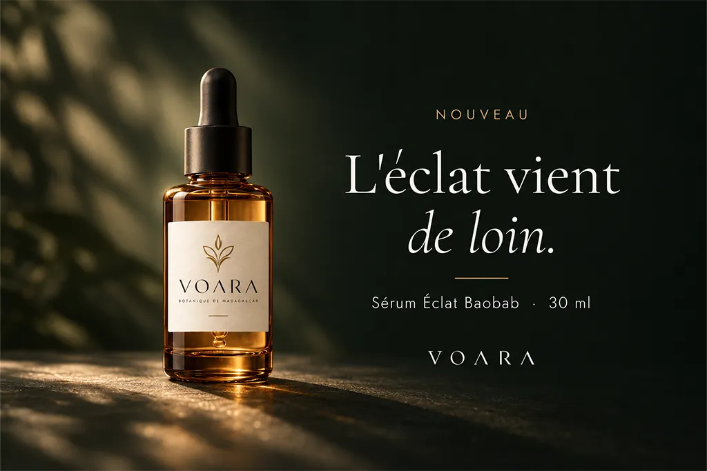 Campagne réseaux sociaux pour la marque de soins Voara, projet concept de Gas'in Sary